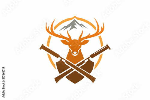 A logo for hunting gear vector artwork illustration 