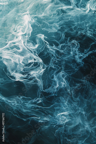 Abstract swirling water in a river, showcasing the texture and movement of the flowing currents. 