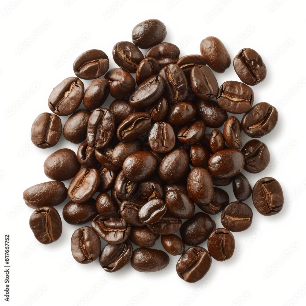 Pile of coffee beans on white background Pile of coffee beans on white background