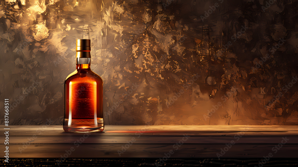 bottle of whiskey on table bottle of whiskey on table