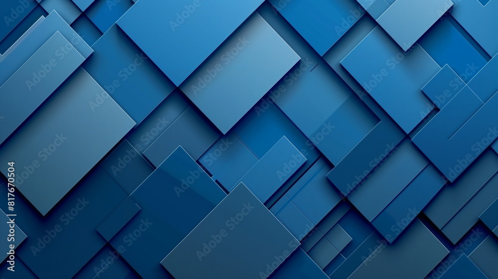 Abstract background, blue geometric shapes in harmonious compositions, using symmetry and repetition Abstract background, blue geometric shapes in harmonious compositions, using symmetry and repetition