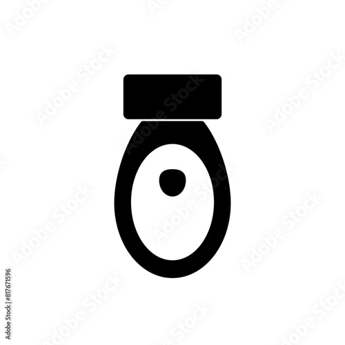 大便器の俯瞰画像、アイコン、ベクター