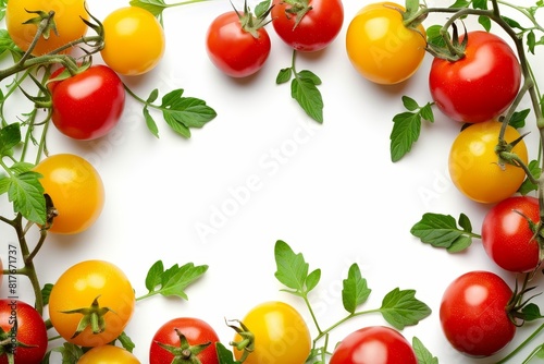 Tomato banner  red and yellow tomatoes  AI generated