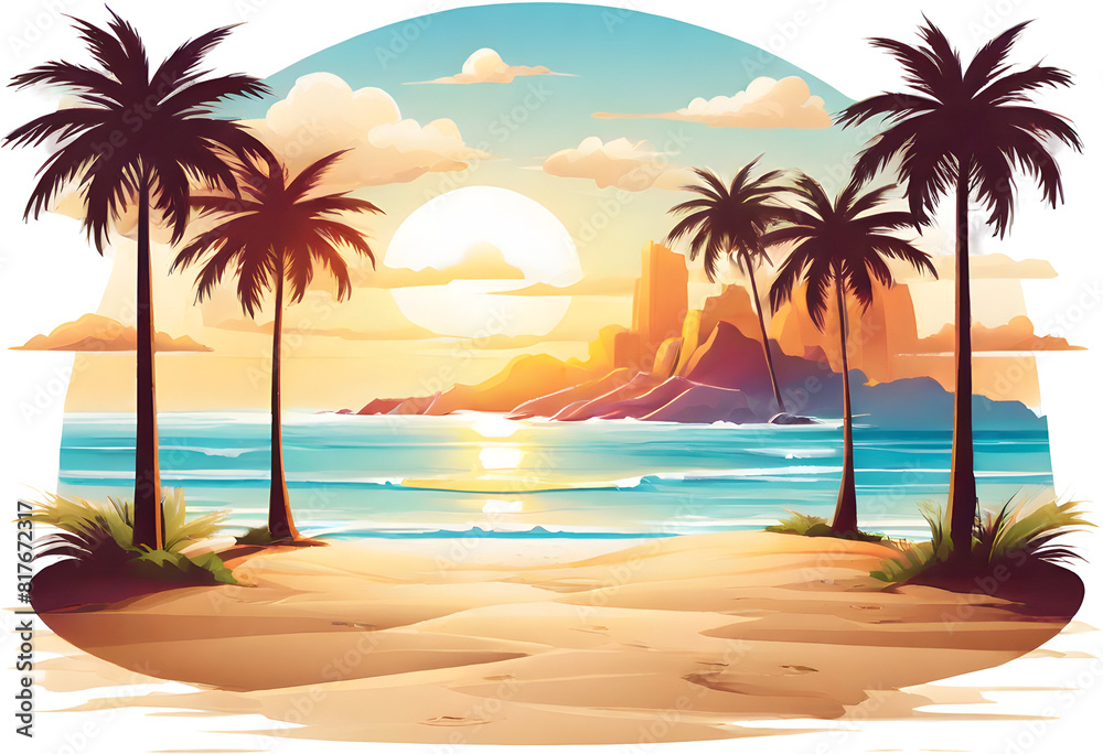 Obraz premium sunset on the beach