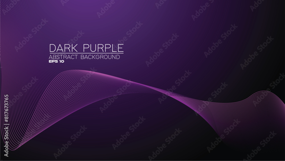 Dark Purple abstract background with curve line Dark Purple abstract background with curve line