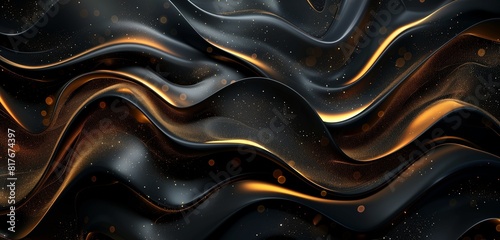 Abstract background, Black textured background decorated with Shiny golden lines. black gold luxury background,