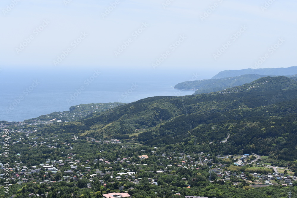 Obraz premium 大室山山頂からの風景