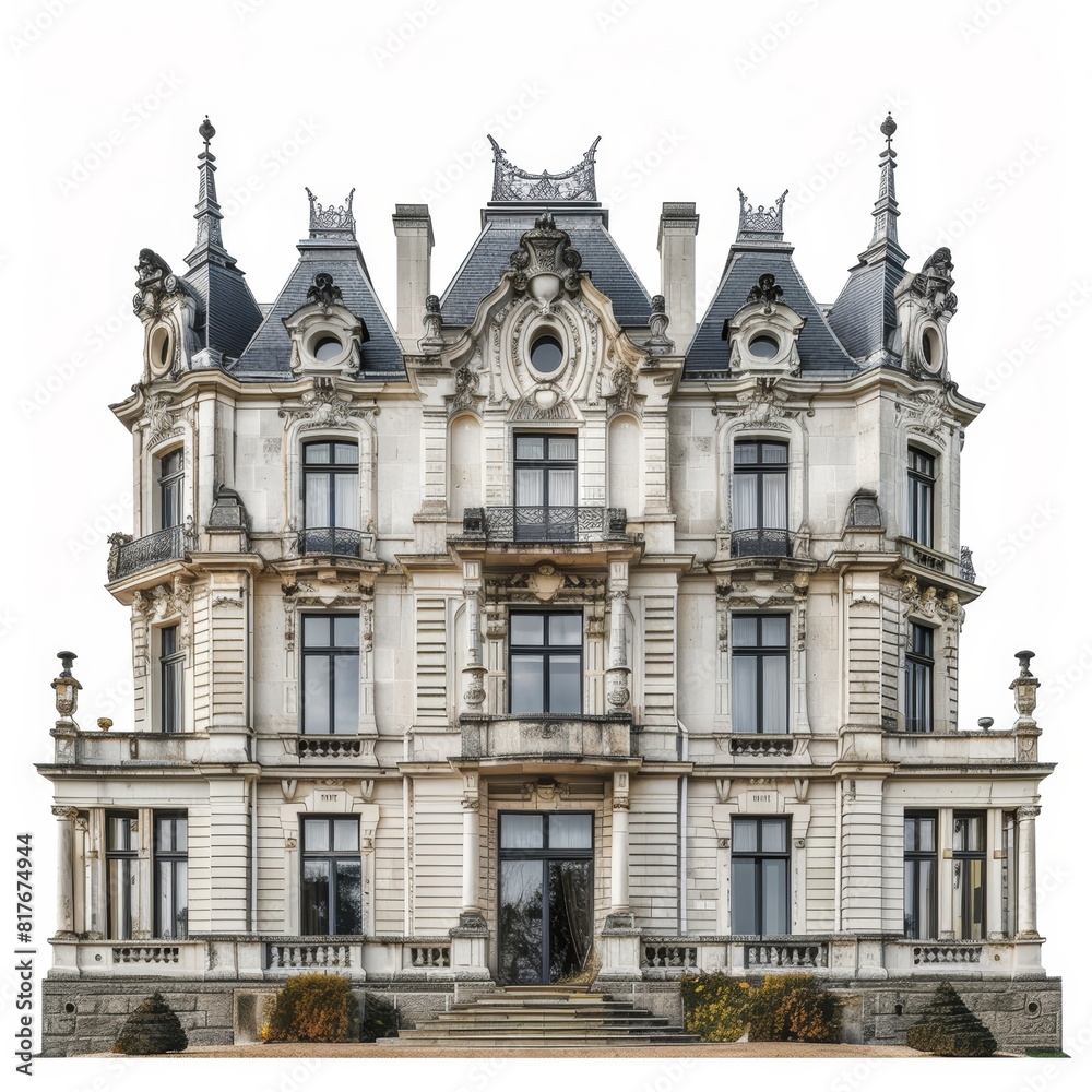 photo of a neo renaissance english manor house, big palace, 19th century, completely white background, isolated photo of a neo renaissance english manor house, big palace, 19th century, completely white background, isolated