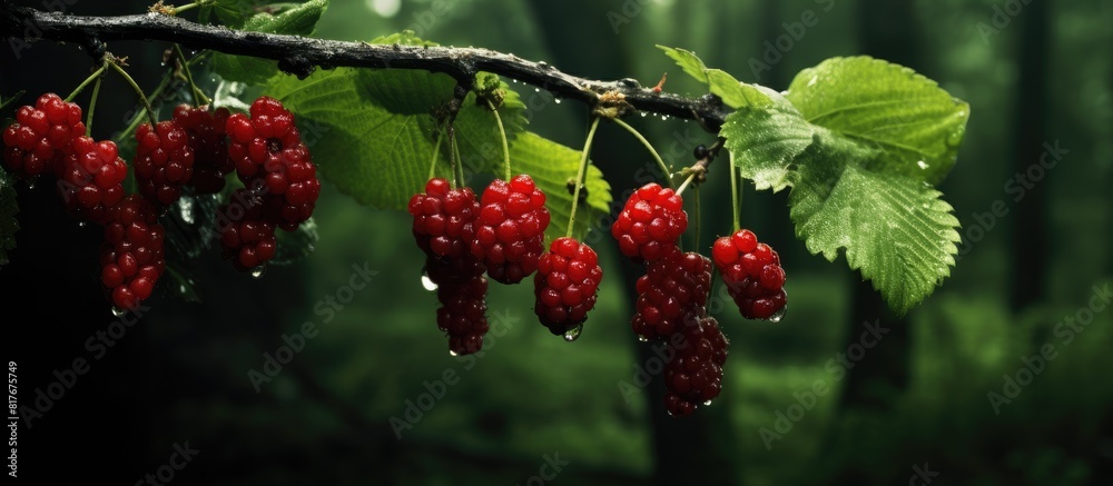 Berries from a European forest with copy space image Berries from a European forest with copy space image