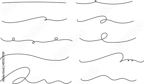 タイトルや背景にも使える華やかな手書きラインセット
