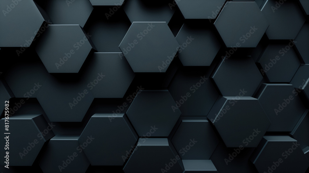 Dark Geometric Background with Hexagonal Pattern. Dark Geometric Background with Hexagonal Pattern.