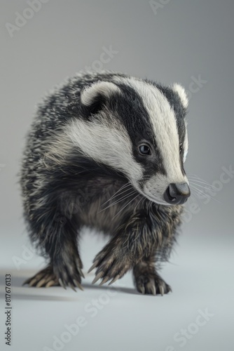 Close-up of a small animal on a white surface, suitable for various projects © Fotograf