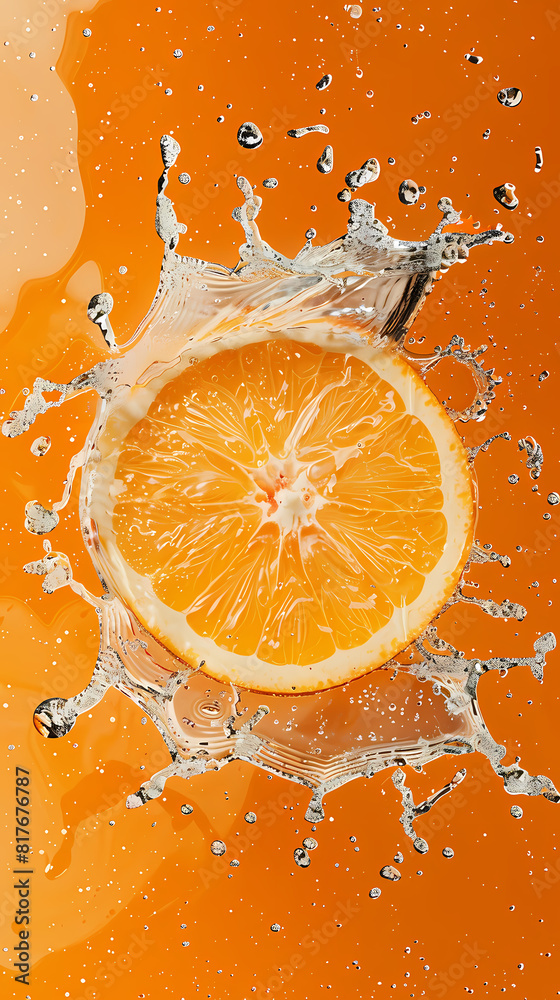 Close-up of orange slices placed in water Close-up of orange slices placed in water