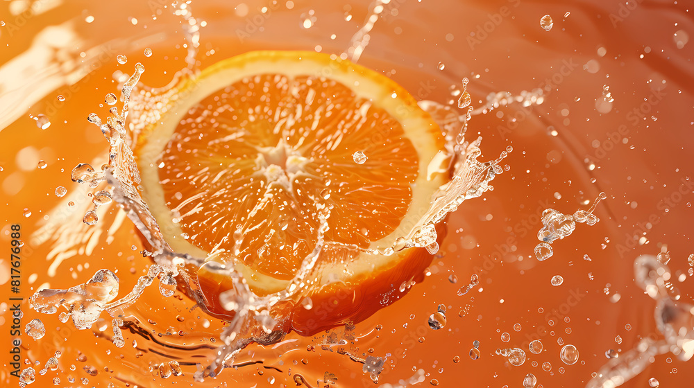 Close-up of orange slices placed in water Close-up of orange slices placed in water