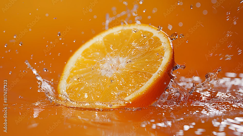 Close-up of orange slices placed in water Close-up of orange slices placed in water
