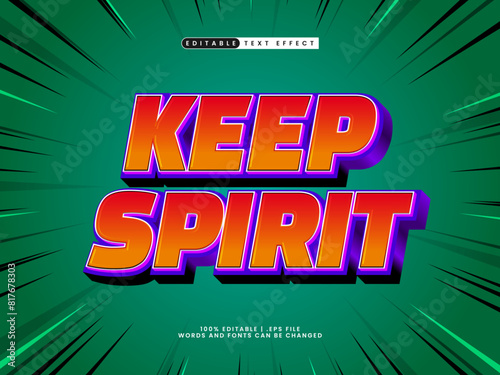 keep spirit editable text effect in kids and simple text style