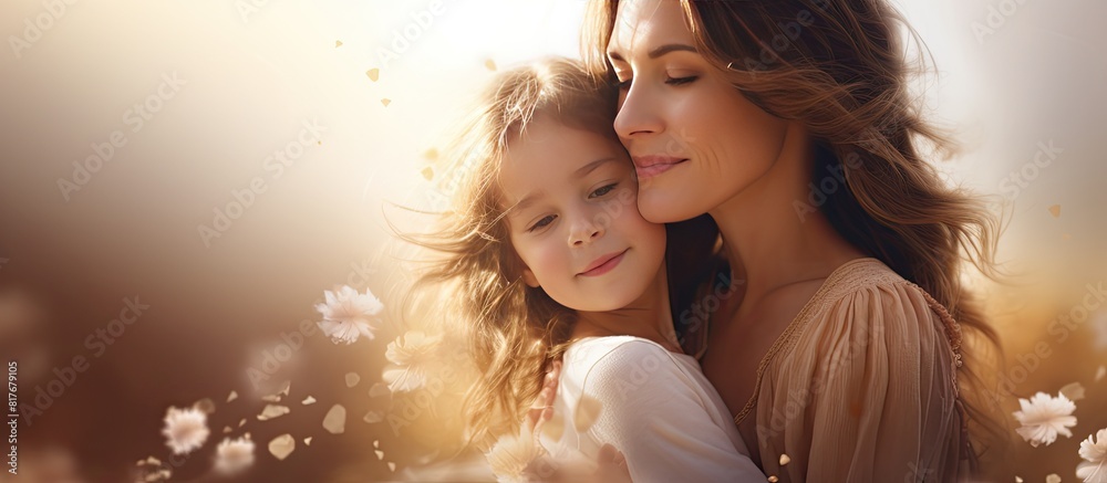 A copy space image of a mother and daughter together A copy space image of a mother and daughter together