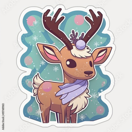 Nature inspired cute deer cutout on Isolated Transparent Background generative ai technology