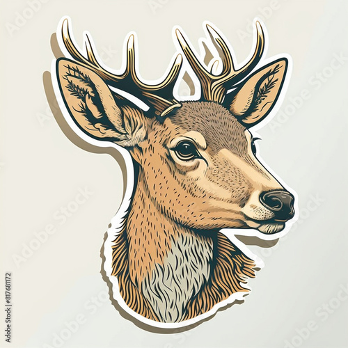 Nature inspired cute deer cutout on Isolated Transparent Background generative ai technology
