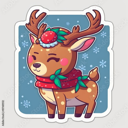 Nature inspired cute deer cutout on Isolated Transparent Background generative ai technology