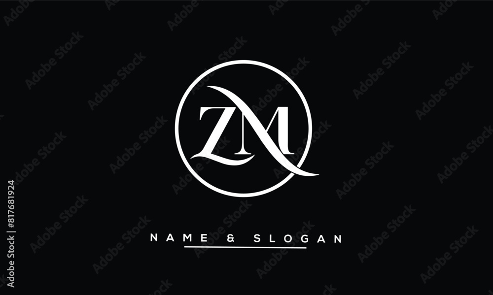 ZM, MZ, Z, M Abstract Letters Logo Monogram ZM, MZ, Z, M Abstract Letters Logo Monogram