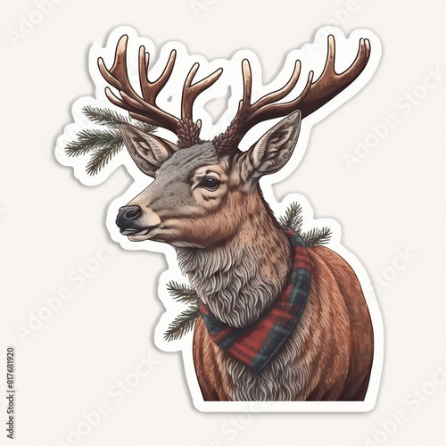 Nature inspired cute deer cutout on Isolated Transparent Background generative ai technology