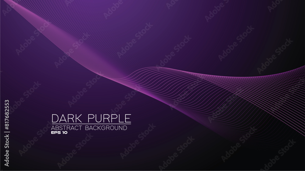 Dark Purple abstract background with curve line Dark Purple abstract background with curve line