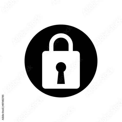 Lock icon vector. Closed illustration sign. Padlock symbol or logo.