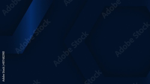 Royal blue color hexagonal shapes rotating futuristic dark premium loop able background
