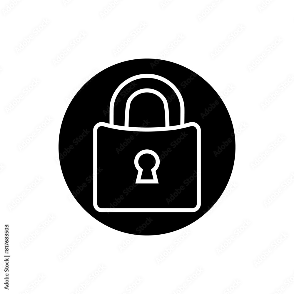 Lock icon vector. Closed illustration sign. Padlock symbol or logo. Lock icon vector. Closed illustration sign. Padlock symbol or logo.