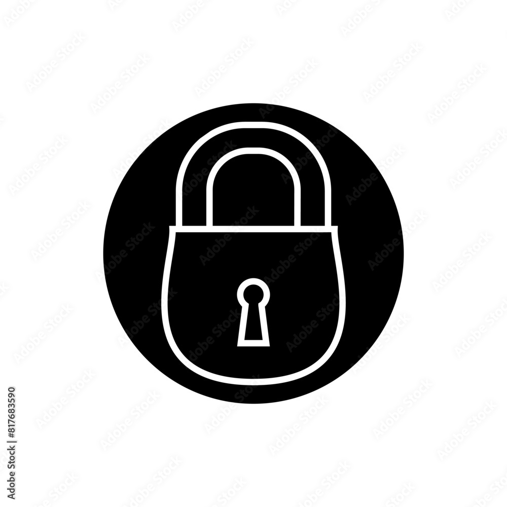 Lock icon vector. Closed illustration sign. Padlock symbol or logo. Lock icon vector. Closed illustration sign. Padlock symbol or logo.