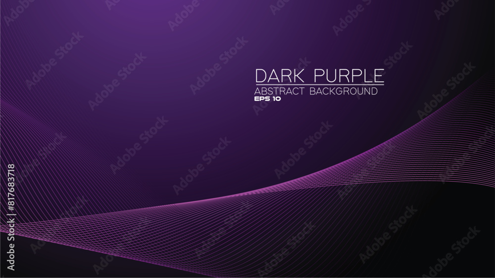 Dark Purple abstract background with curve line Dark Purple abstract background with curve line
