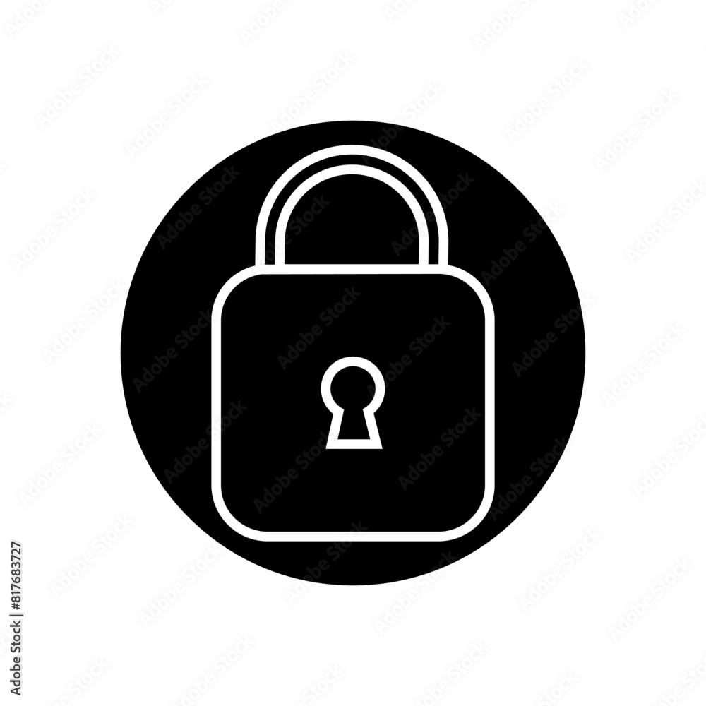 Lock icon vector. Closed illustration sign. Padlock symbol or logo. Lock icon vector. Closed illustration sign. Padlock symbol or logo.