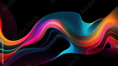 Neon abstract patterns pulsating with energy