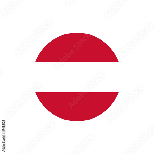 Round Austria country flag badge design element