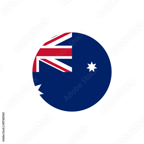 Round Australia country flag design element