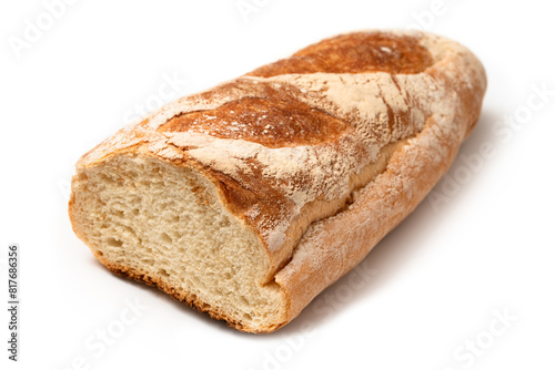 Bruschettone, tipico pane italiano isolato su fondo bianco  photo