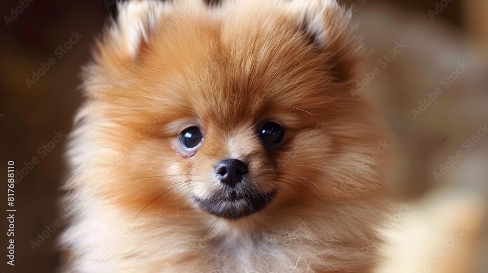 Portrait of adorable Pomeranian Spitz puppy Portrait of adorable Pomeranian Spitz puppy