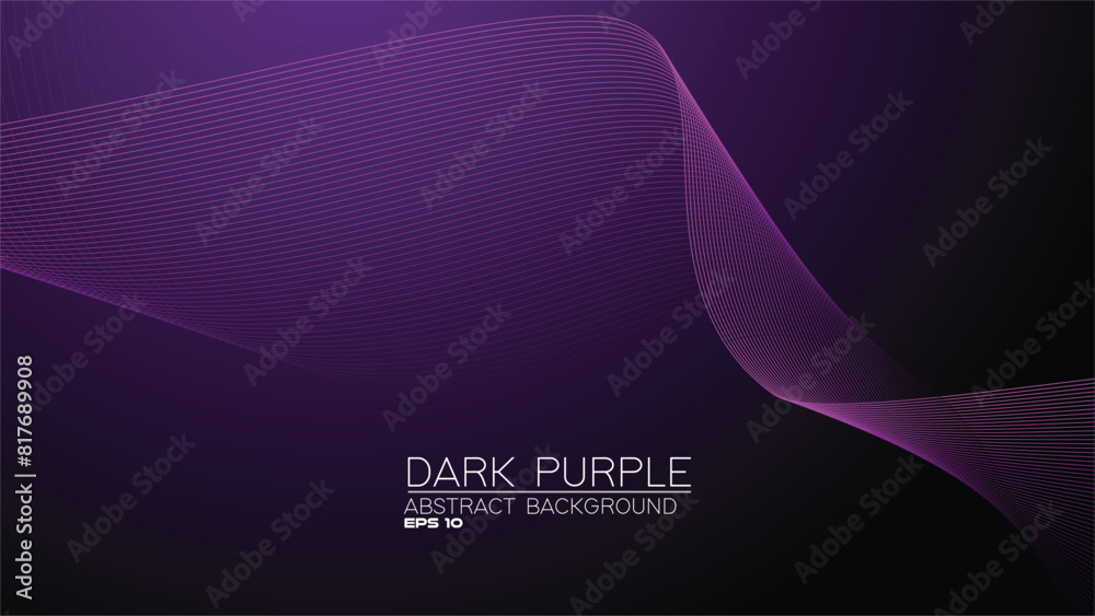 Dark Purple abstract background with curve line Dark Purple abstract background with curve line