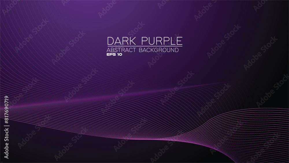 Dark Purple abstract background with curve line Dark Purple abstract background with curve line