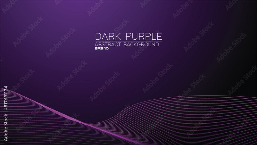 Dark Purple abstract background with curve line Dark Purple abstract background with curve line
