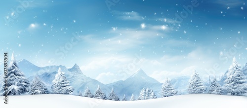 A holiday themed winter background with copy space image