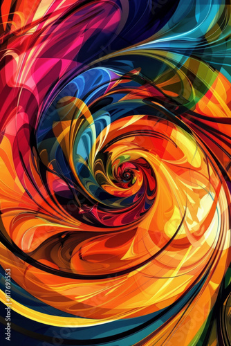 An abstract background with swirling colors and patterns, perfect for adding a modern touch to designs.  © grey
