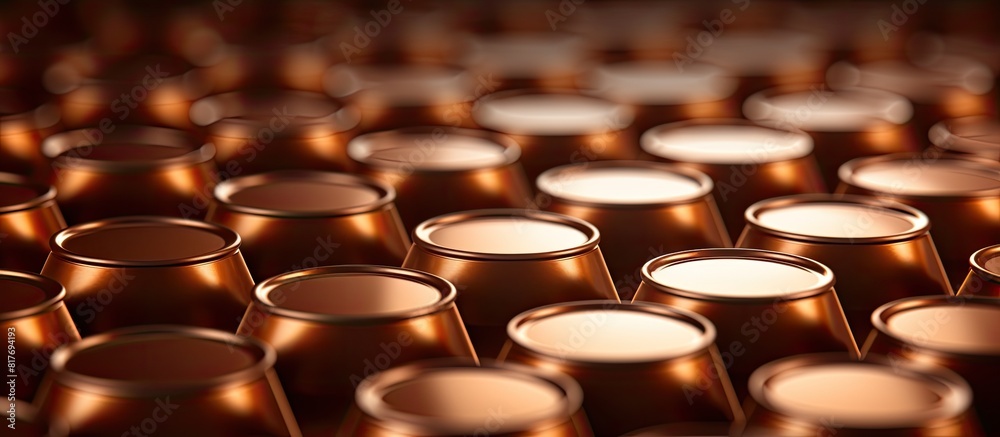 A close up horizontal photo of a background filled with coffee capsules providing ample copy space A close up horizontal photo of a background filled with coffee capsules providing ample copy space