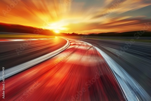 Blurry sunset at race track © VolumeThings