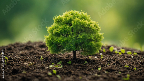 Free photo of green moss growing on the ground