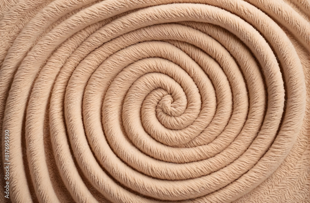 soft beige background twisted into a spiral of terry cloth soft beige background twisted into a spiral of terry cloth