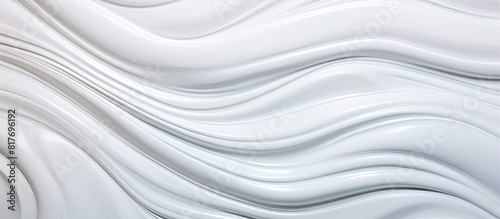 Close up of an abstract gloss white ceramic texture suitable for background wall decoration and ceramic ware set with copy space image