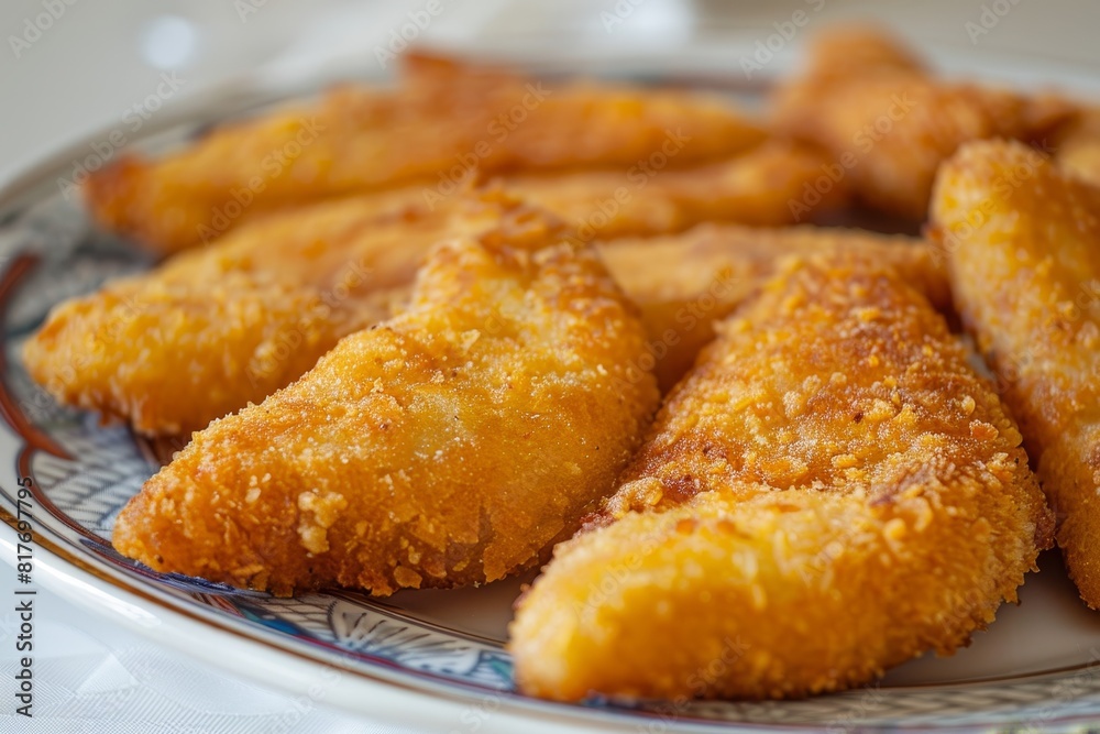 Breaded fish snack from Brazil known as isca de peixe