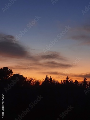 sunset in the mountains